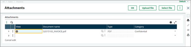 Simplified Attachments window